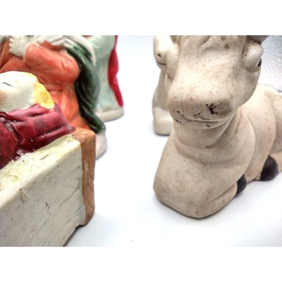 Nativity Set 10 Figures in Set Painted Porcelain Holiday Treasures Christmas - Picture 8 of 12